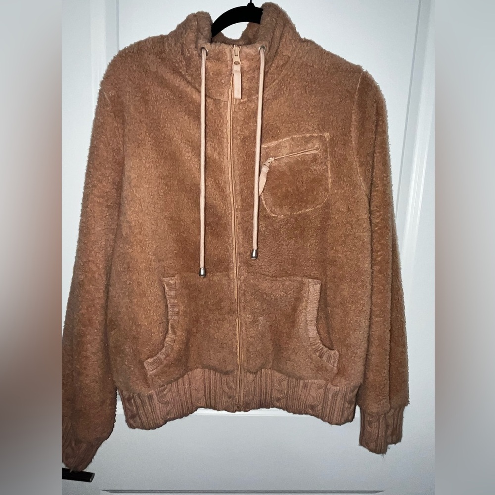 WOMENS Canyon Creek brown Cozy Sherpa Fleece Jacket size Large
